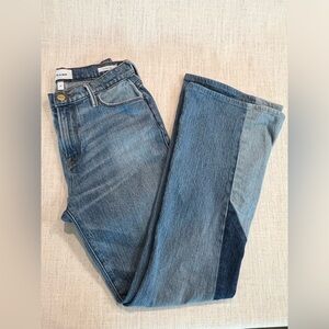 FRAME Denim - Le High Flare Diagonal Block in Kingsley Size 27